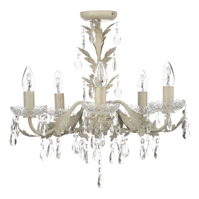 BHS Paisley 5 Light Chandelier, Cream Cream Cream 1