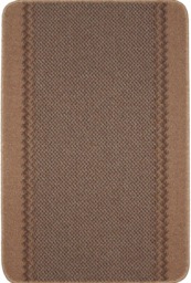 Washable Designer Rugs & Mats Lined Bordered Design in Beige 116B