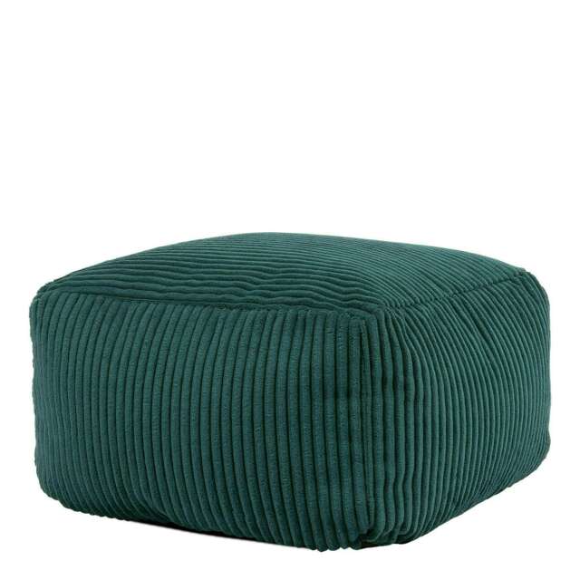 icon Theo Beanbag Footstool Corduroy Teal Green M