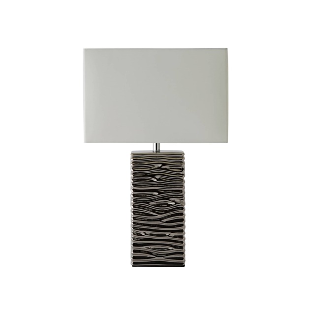ValueLights Etienne Chrome Table Lamp and Warm White Bulb