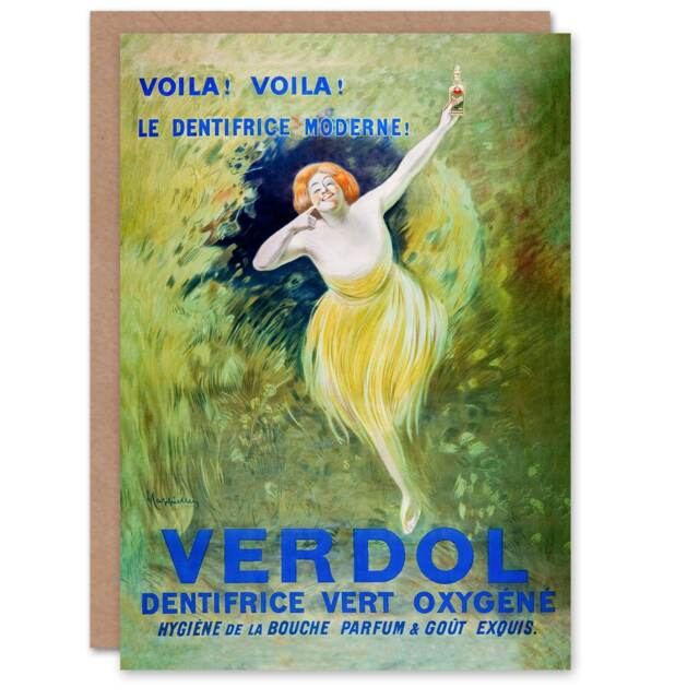 Leonetto Cappiello Art Card Verdol Toothpaste Vintage Advert