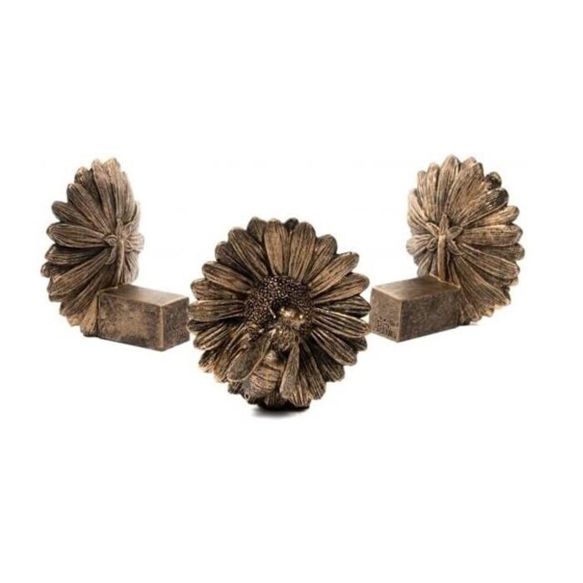 Potty Feet Bronze Bee On Flower Plant Pot Feet Bronze 1