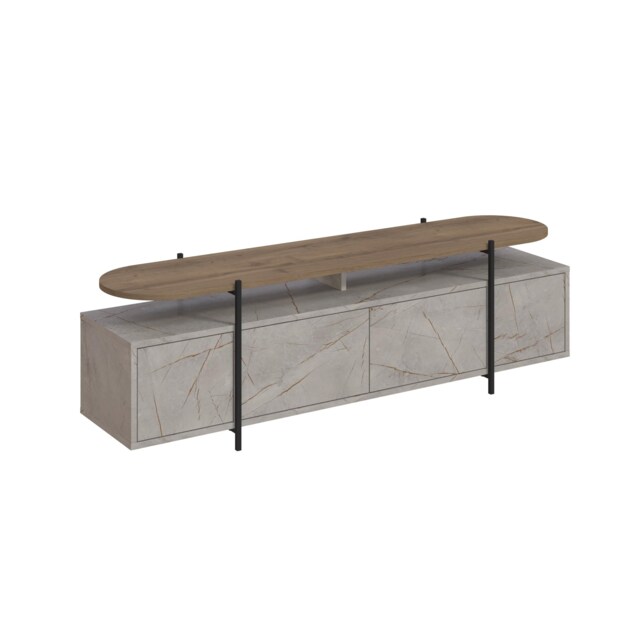 Decortie Hanley TV Stand 160x39x49.5cm Gold Marble Effect