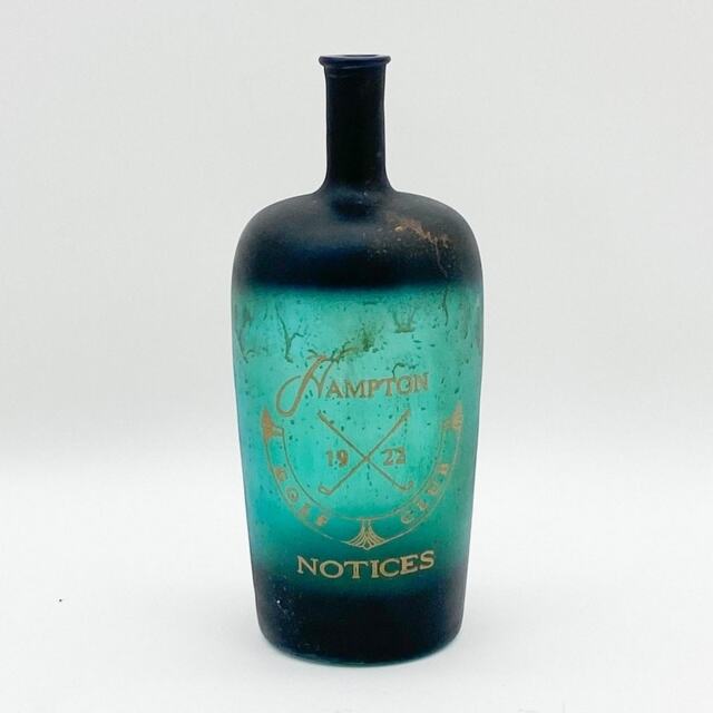 15 Inch Decorative Vase/Bottle - Tinted Glass - L16 x W16 x H38 cm Green