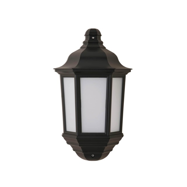 ValueLights Black Aluminium IP44 Rated Outdoor Porch Wall Mounted Flush Lantern Black
