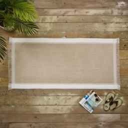 Lyndon Shoreline Stripe Beach Towel Stone