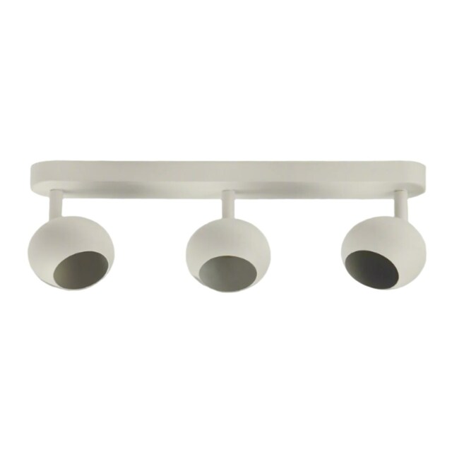 CGC NIEVE Matt White Triple Three Head GU10 Ceiling Surface Spot Light Round Head White