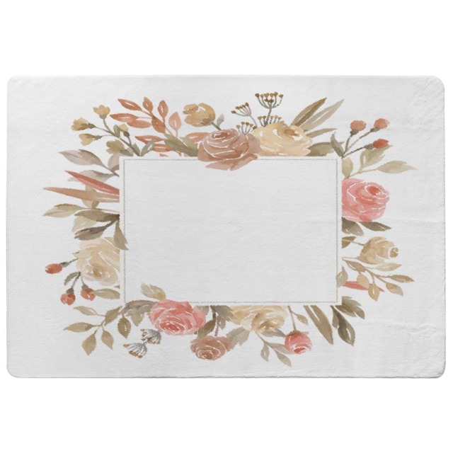 Flower Border Designer Rug Multi