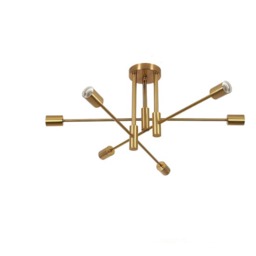 6-Light Modern Chandelier Gold Ceiling Light E27