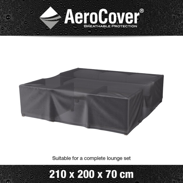 Platinum AeroCover Waterproof and Breathable Ripstop Polyester Outdoor Lounge Set Cover W210 x D200 x H70 cm