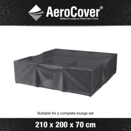 Platinum AeroCover Waterproof and Breathable Ripstop Polyester Outdoor Lounge Set Cover W210 x D200 x H70 cm
