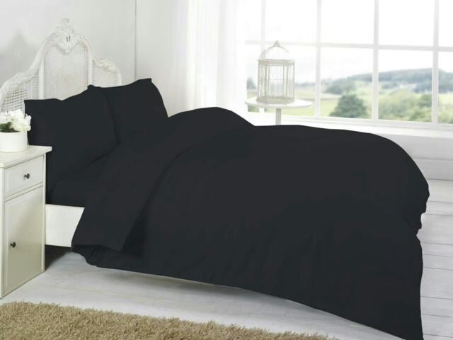 Egyptian Cotton 200 Thread Count Flat Sheet 100% Cotton - Black - Double