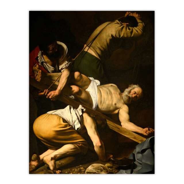 "Crucifixion of St. Peter Caravaggio Huge Wall Art Poster Print 24X32"""
