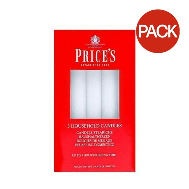 Prices Candles Household Candles (Pack Of 10) - White - One Size
