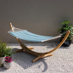 Sage Hammock with Natural Wooden Stand
