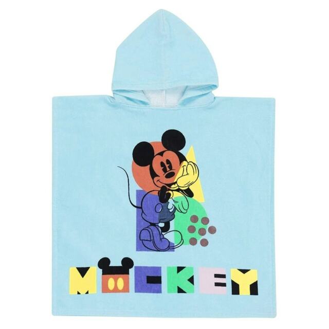 Mickey Mouse Childrens/Kids Hooded Towel - Light Blue/Yellow/Black - 120cm x 60cm Blue