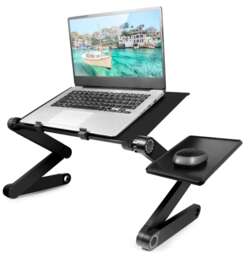 Accuratus Integer Lap Desk - Multi Angle Height Adjustable Desk with Integrated Cooling Fans - Laptop Stand