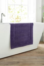 Bliss Pima 100% Cotton Bath Mat 50x80cm – Ultra-Soft 1600GSM Luxury Bathroom Rug Purple 50 x 80cm