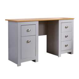 Computer Desk Study Table Home Office Workstation Furniture Grey
