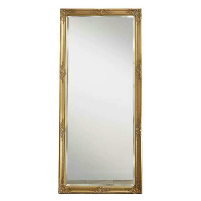 Highbury Rectangle Leaner Mirror Gold H 165cm X L 74cm 1