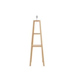 ValueLights Wakefield Quad Base Two Shelf Wooden Floor Lamp Brown