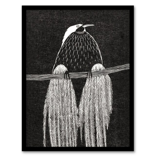 Samuel J De Mesquita Framed Wall Art Print Stylised Bird of Paradise Home Décor