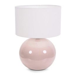 ValueLights Bosco Stone Ceramic Table Lamp White Shade