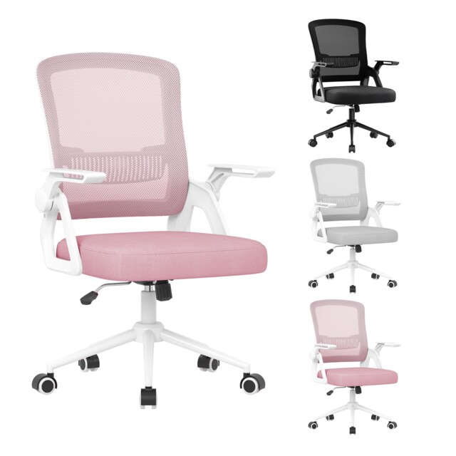 Rattantree Ergonomic Swivel Computer Chair with Flip-Up Armrests