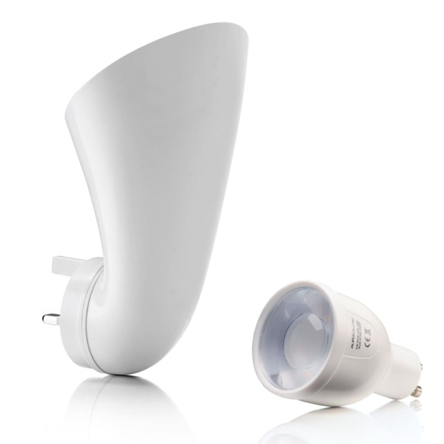 Auraglow Plugin GU10 Spotlight Uplighter Wall Wash Light Plug Socket Lamp Blue