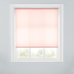 A.Unique Home Premium Trimmable Daylight Roller Window Blind - Light Filtering Fabric - 3FT - BLUSH PINK - 90CM (W) x 170CM (L)