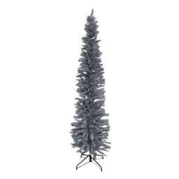 244cm / 8ft Wrapped Pencil Pine Grey Christmas Tree with 460 Tips