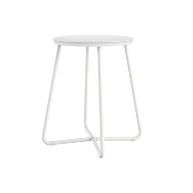 Cosmic Shower Stool with Durable Stainless Steel for Bathroom, White