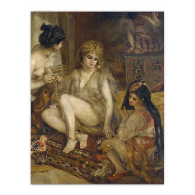 Interior of a Harem in Montmartre Renoir Vintage Huge Wall Art Print 18X24 In