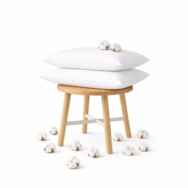 MHG Living Luxury Cotton Pillow - Firm Hollowfibre Bed Pillow, Pack of 1