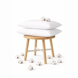 MHG Living Luxury Cotton Pillow - Firm Hollowfibre Bed Pillow, Pack of 1
