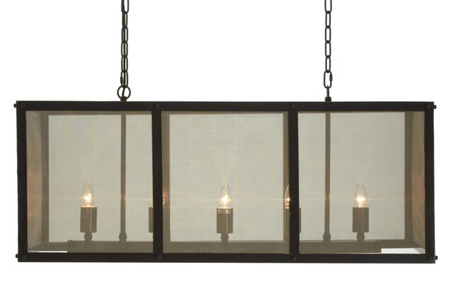 Orsina Black Finish Wide Pendant Light With Hints of Gold