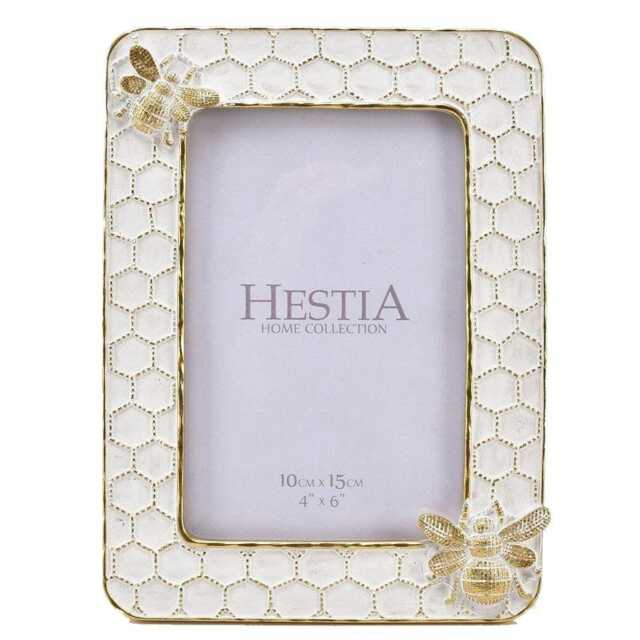 "Hestia Honey Bee Resin Photo Frame - 4""x6"" HE1746F46 DE Multi One Size"