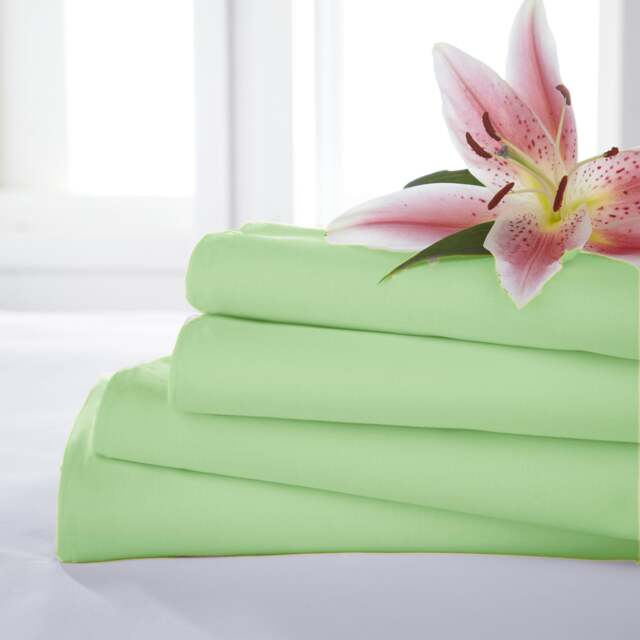 Martex Percale Fitted Sheet Green Single Green Single
