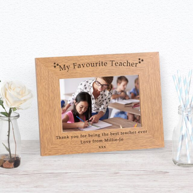 Personalised My Favourite Teacher Wood Picture Frame 7 x 5 Thank You