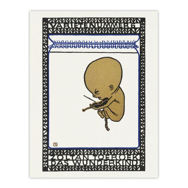 "Zoltan Toeroek Violin Child Prodigy Jung Wall Art Poster Print 12X16"""