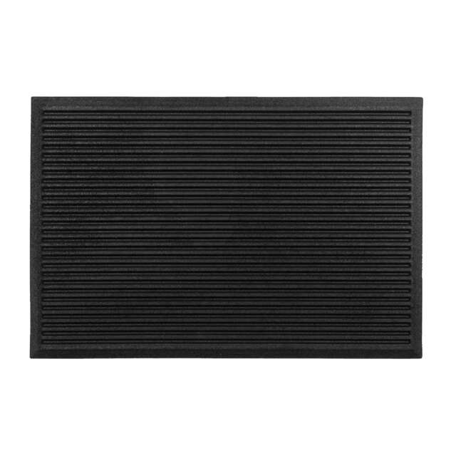 Nicoman Ribbed Harmony Entrance Doormat 60x40cm Black 60x40cm