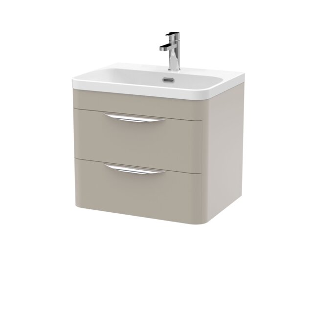 Balterley Aldershawe 2, Thin Edge Ceramic Basin, 600mm, Pebble Grey, Wall Hung