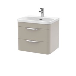 Balterley Aldershawe 2, Thin Edge Ceramic Basin, 600mm, Pebble Grey, Wall Hung