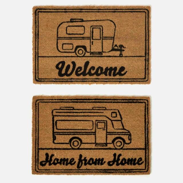 Homescapes Set of 2 Caravan Coir Doormats - 60 x 40 cm