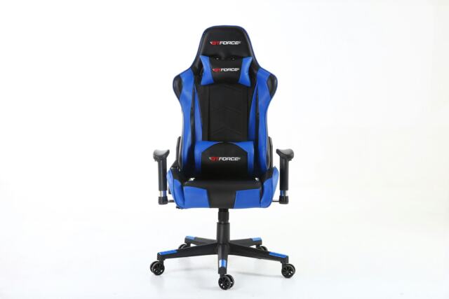 Pro FX Reclining Sports Racing Office Desk Faux Leather Gaming Chair (Blue)