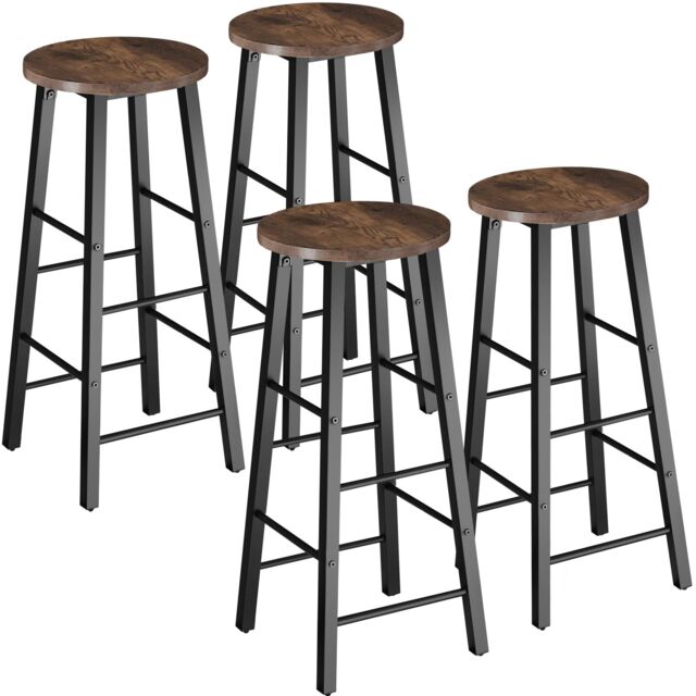 Bar stools Keynes Brown Industrial wood dark, rustic 31 x 31 x 72,50 cm 4