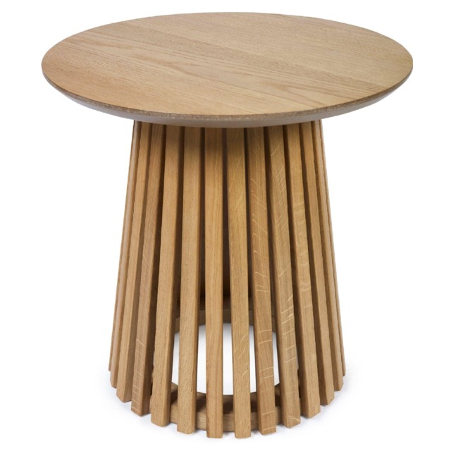 Orla 45cm Round Lamp Table in Natural Oak