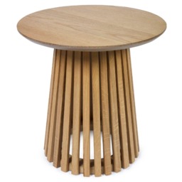 Orla 45cm Round Lamp Table in Natural Oak