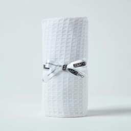 Homescapes Organic Cotton Waffle Baby Blanket White - 90 x 112 cm