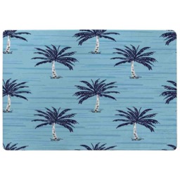 Palm Trees On Blue Rug Multi
